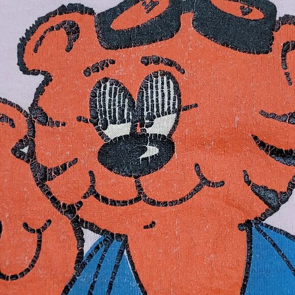 Vintage 90s Funny Cat Shirt Womens 2XL 25x27 Pink - Picture 10 of 12